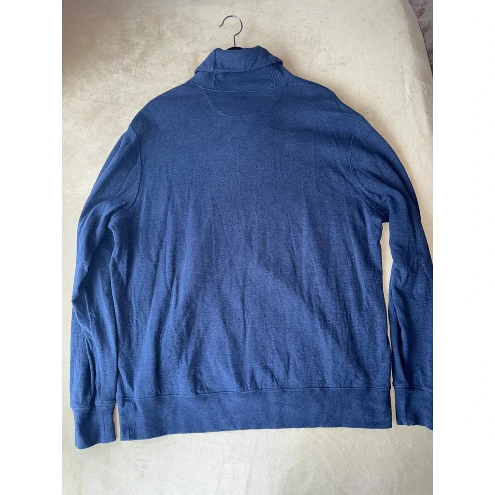 Polo Ralph‎ Lauren Shawl Collar Pullover Mens Large Blue Knit Sweater